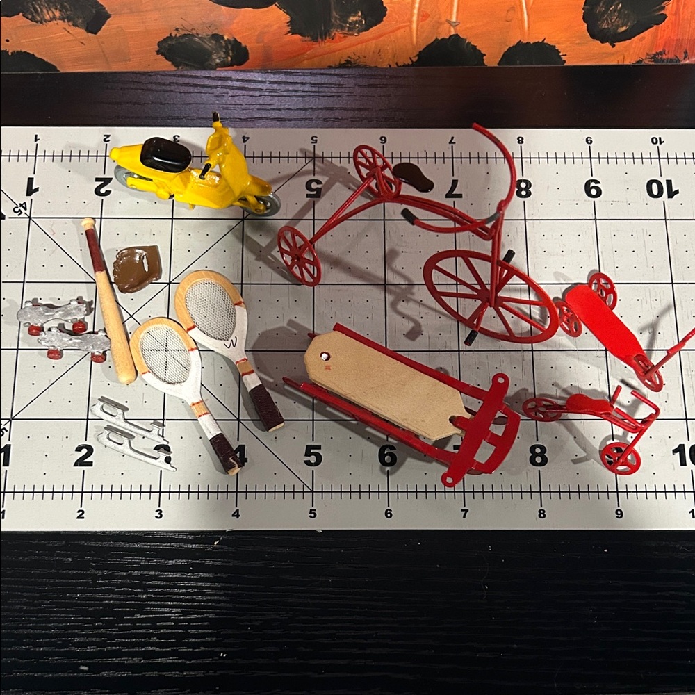 Athletic Themed Dollhouse Miniature Items